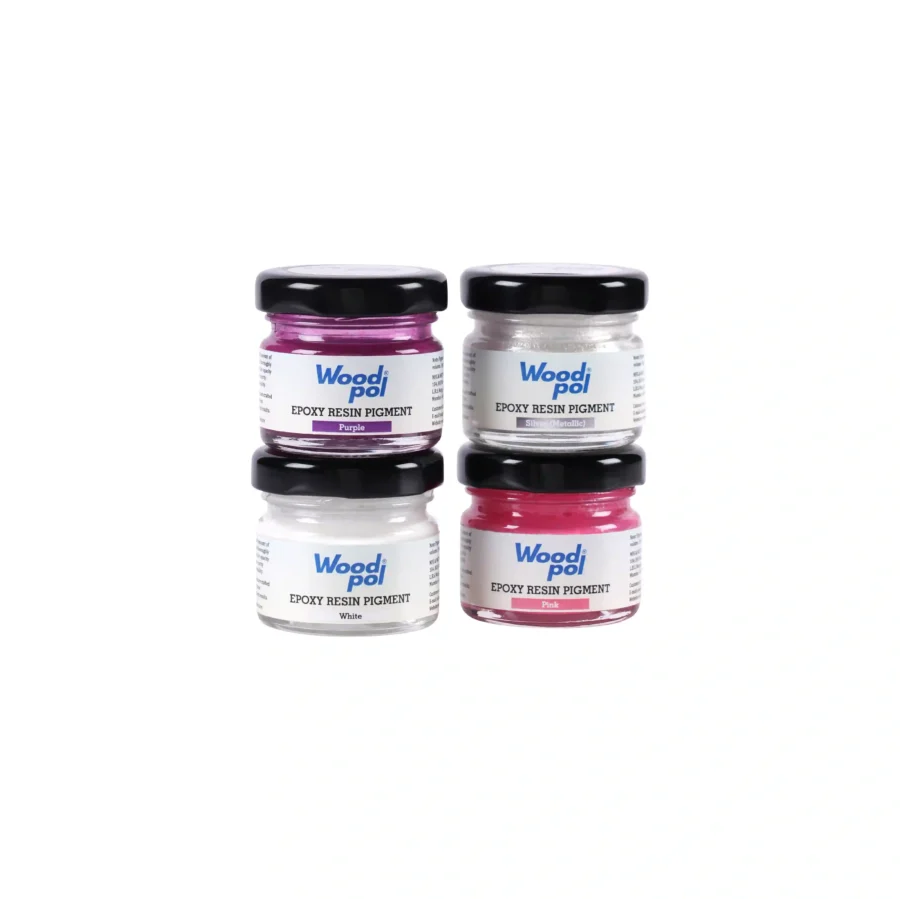 Woodpol Purple Base Combo - 4 Resin Colours (Purple, Silver Metallic, White, Pink)_compressed